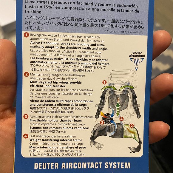 Deuter Aircontact Woman 60+10SL Trekking Backpack - Picture 5 of 7